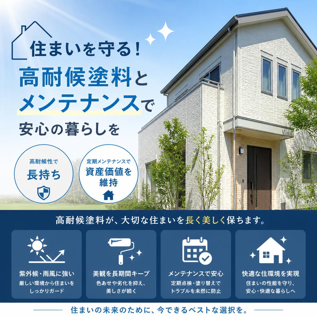 住まいを守る！高耐候塗料とメンテナンスで安心の暮らしを