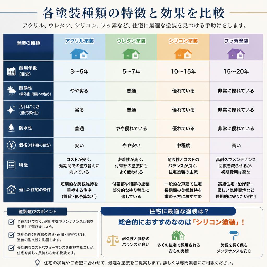 2. 塗装種類の選び方