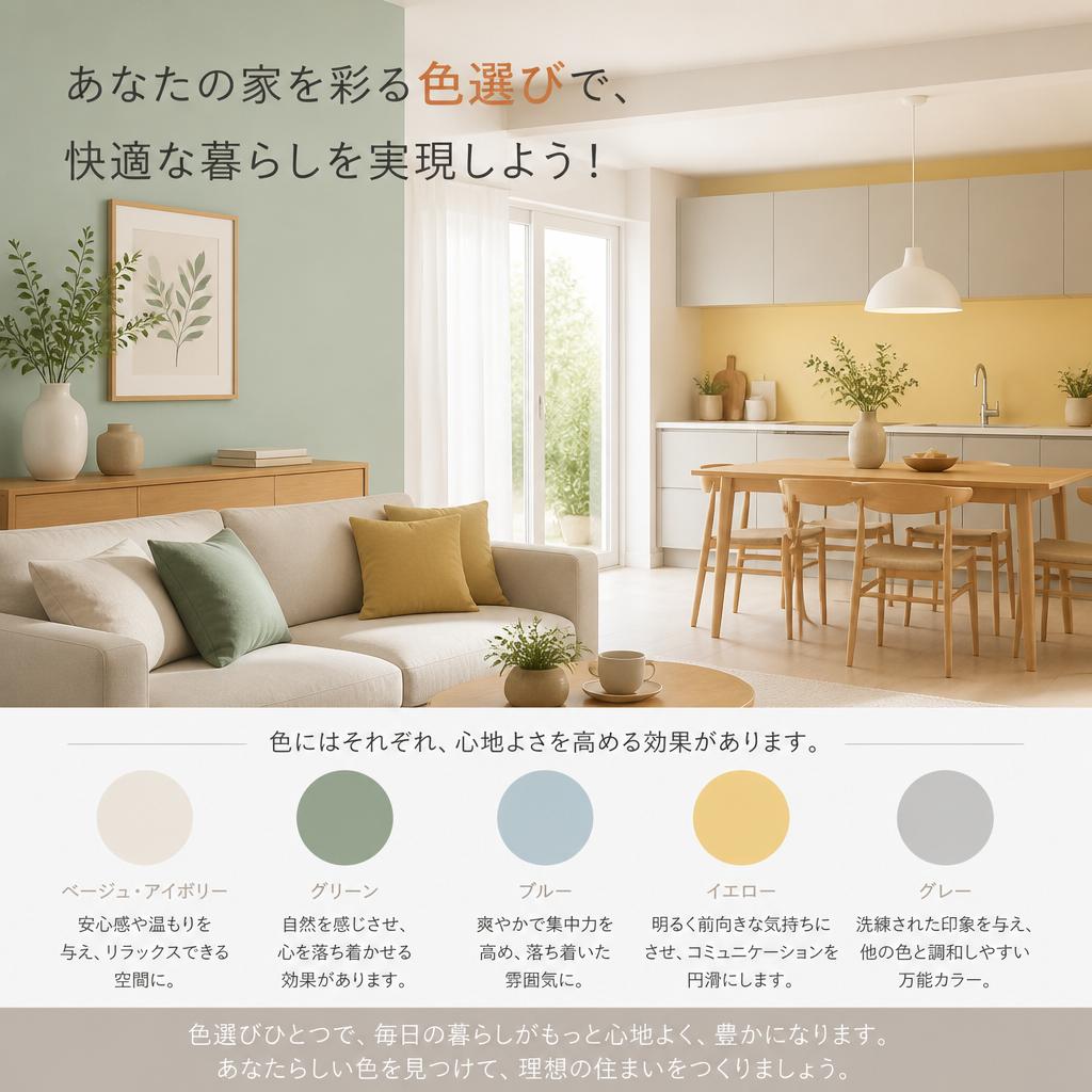 あなたの家を彩る色選びで、快適な暮らしを実現しよう！