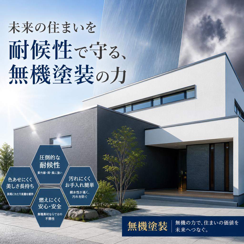 未来の住まいを耐候性で守る、無機塗装の力