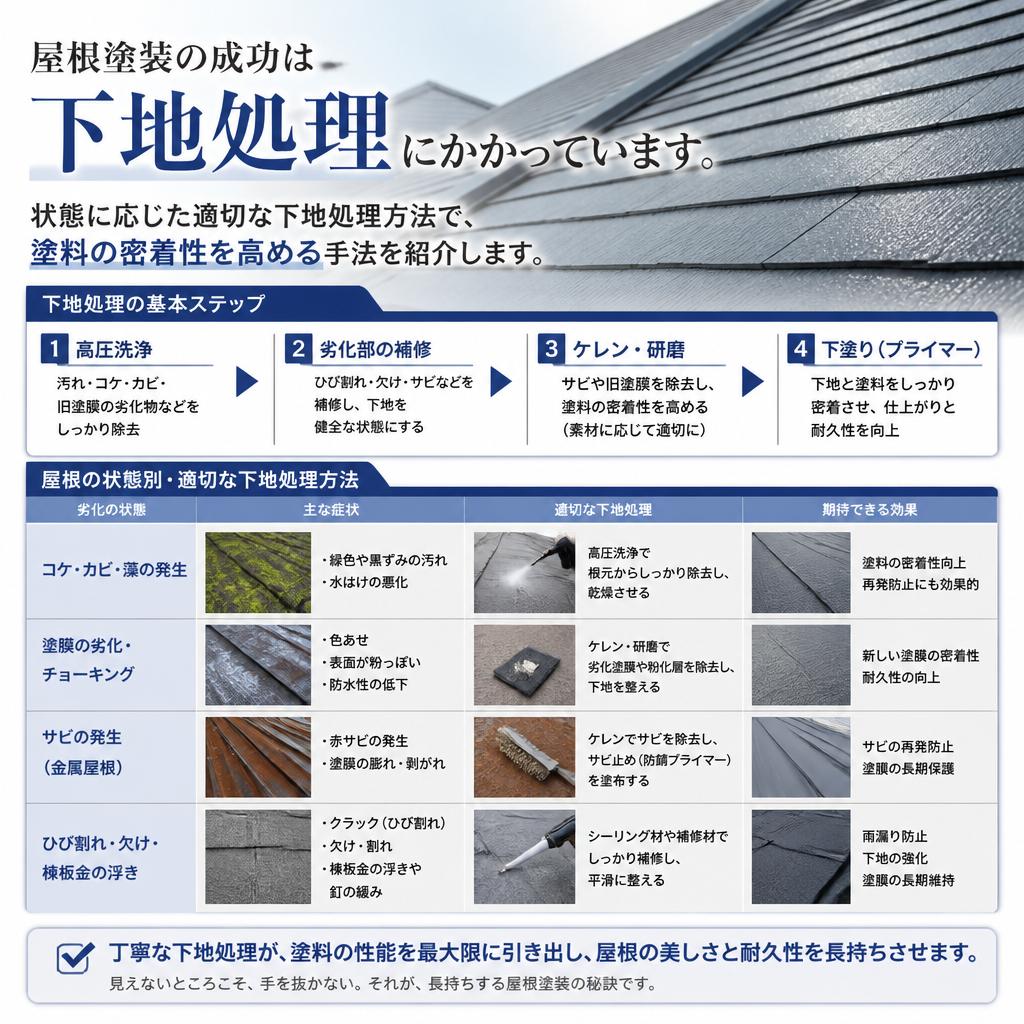丁寧な下地処理の必要性