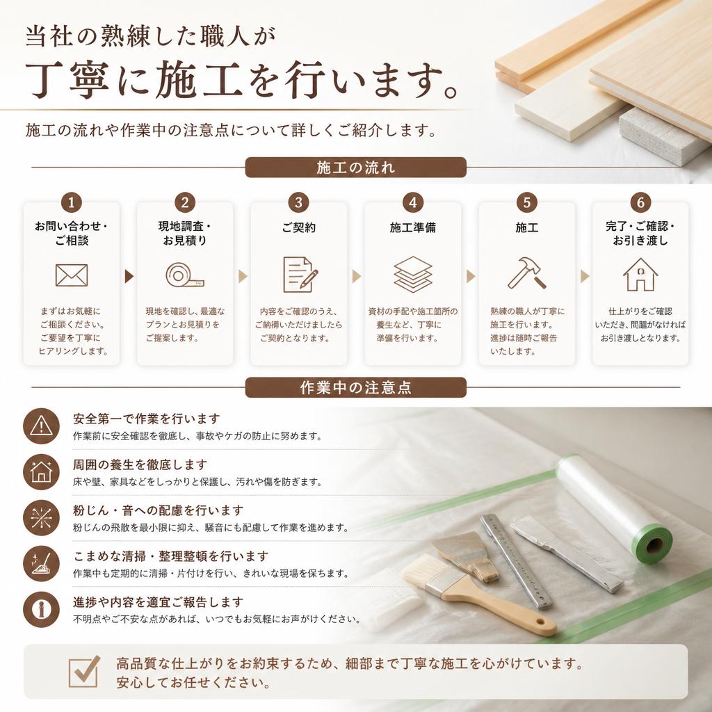 実績豊富な職人による施工