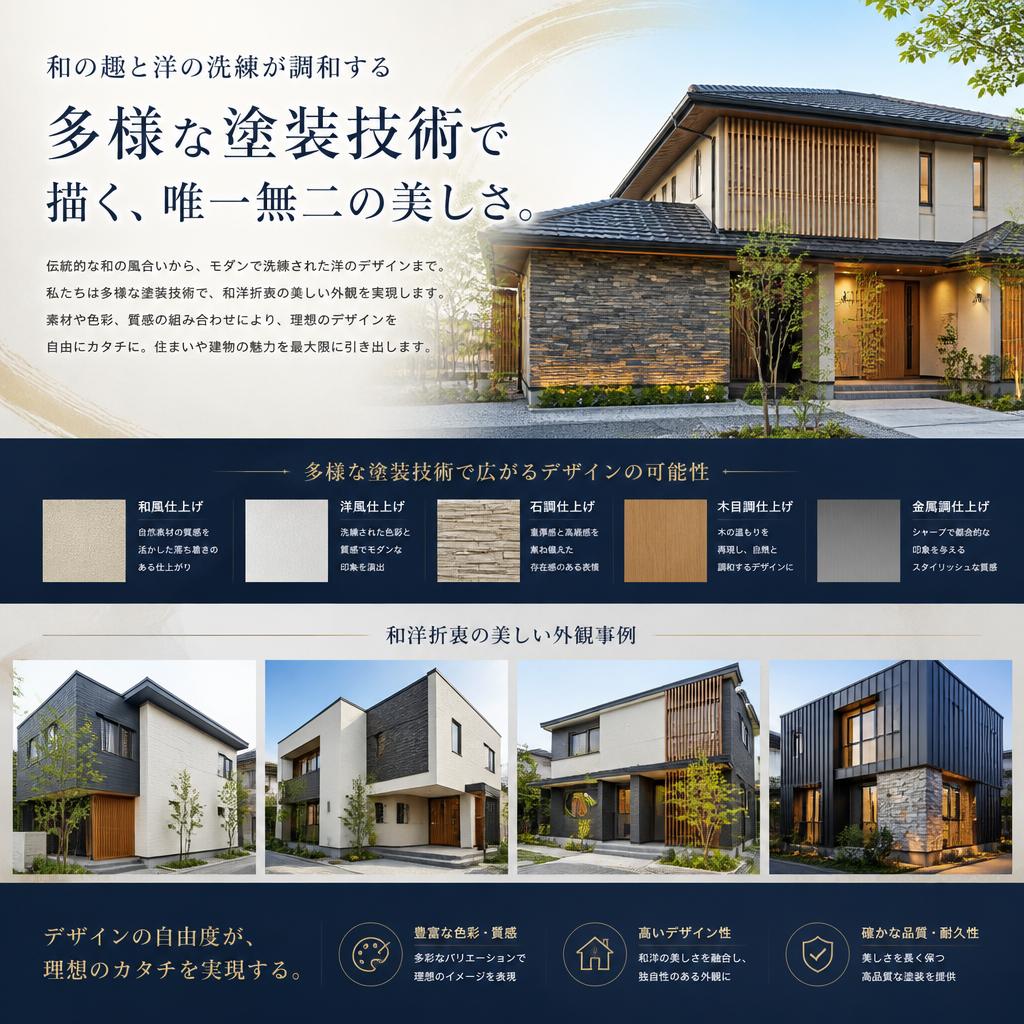 和洋折衷のデザインを実現する塗装技術