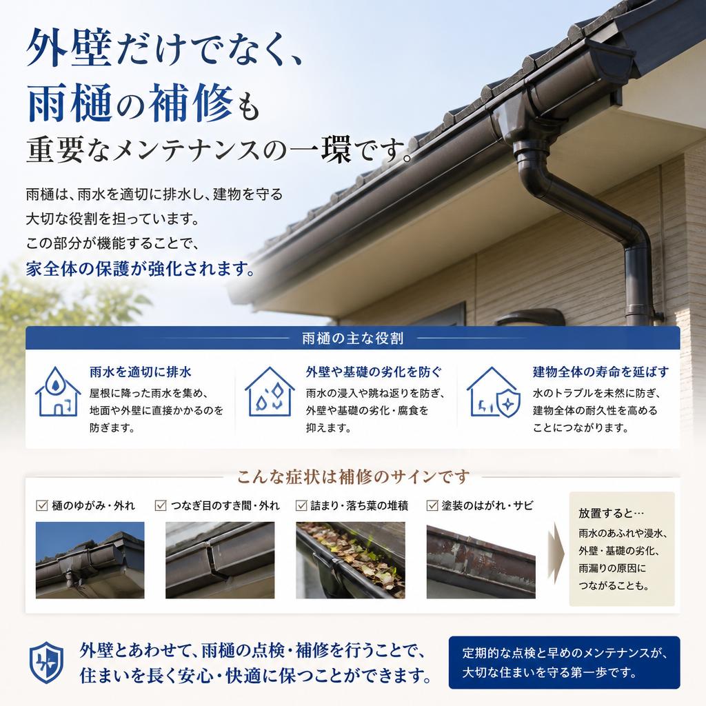 雨樋補修で家を守る