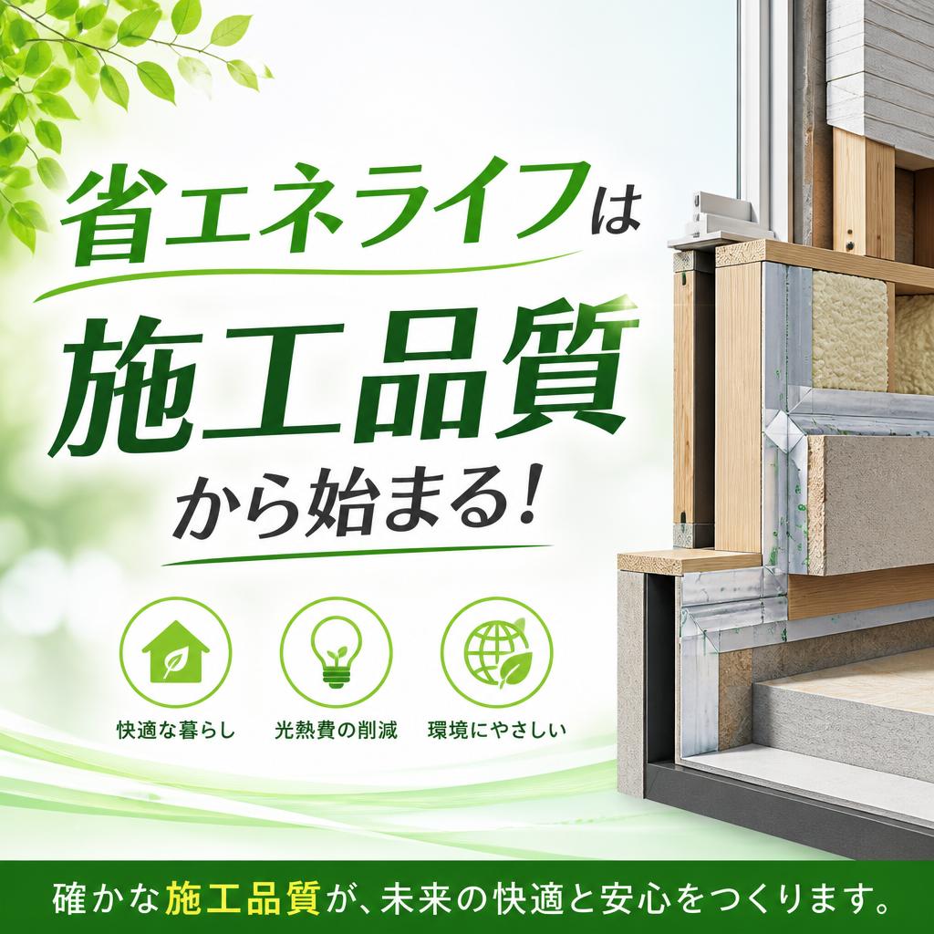 省エネライフは施工品質から始まる！
