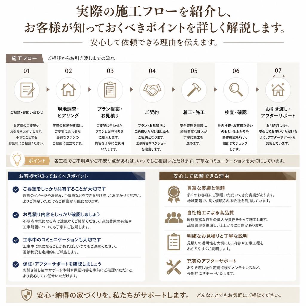 施工フローの透明性