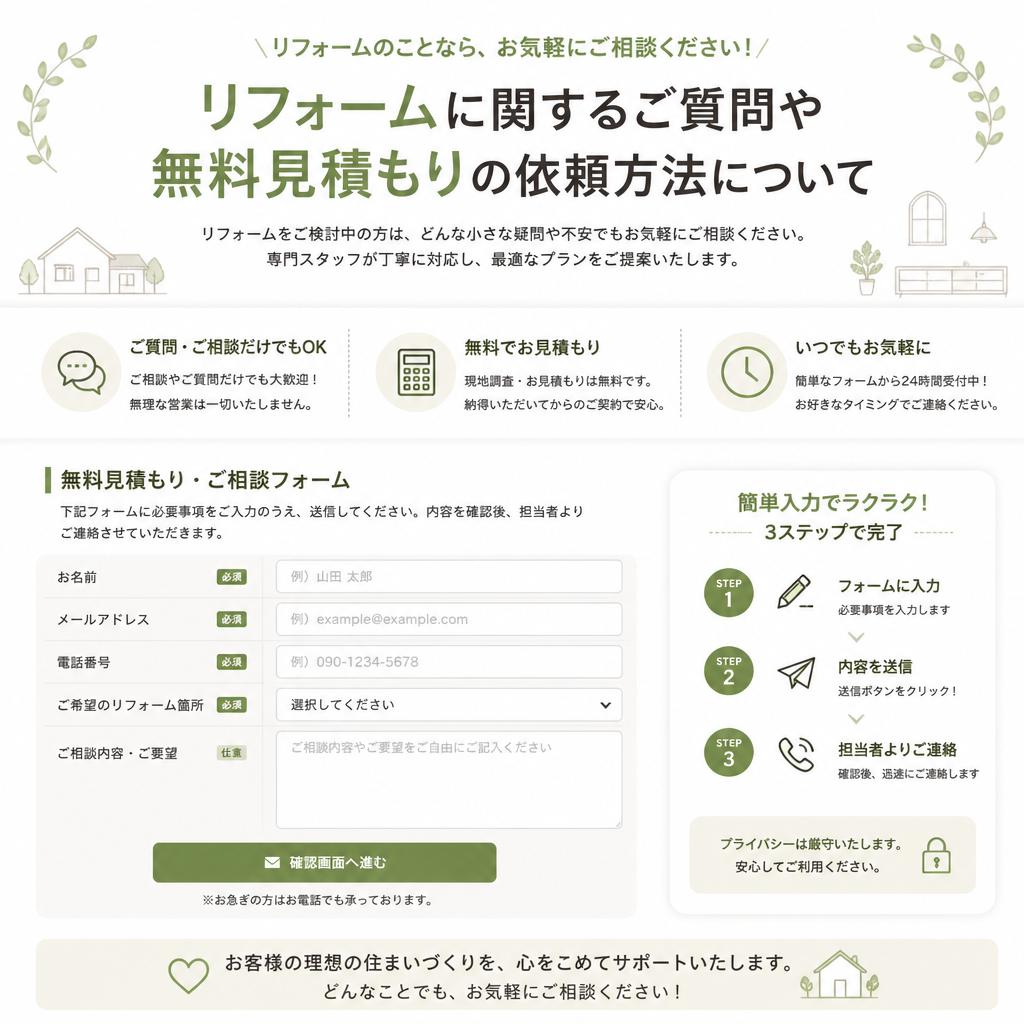 お問い合わせ・無料見積もり