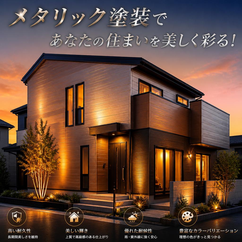メタリック塗装であなたの住まいを美しく彩る！
