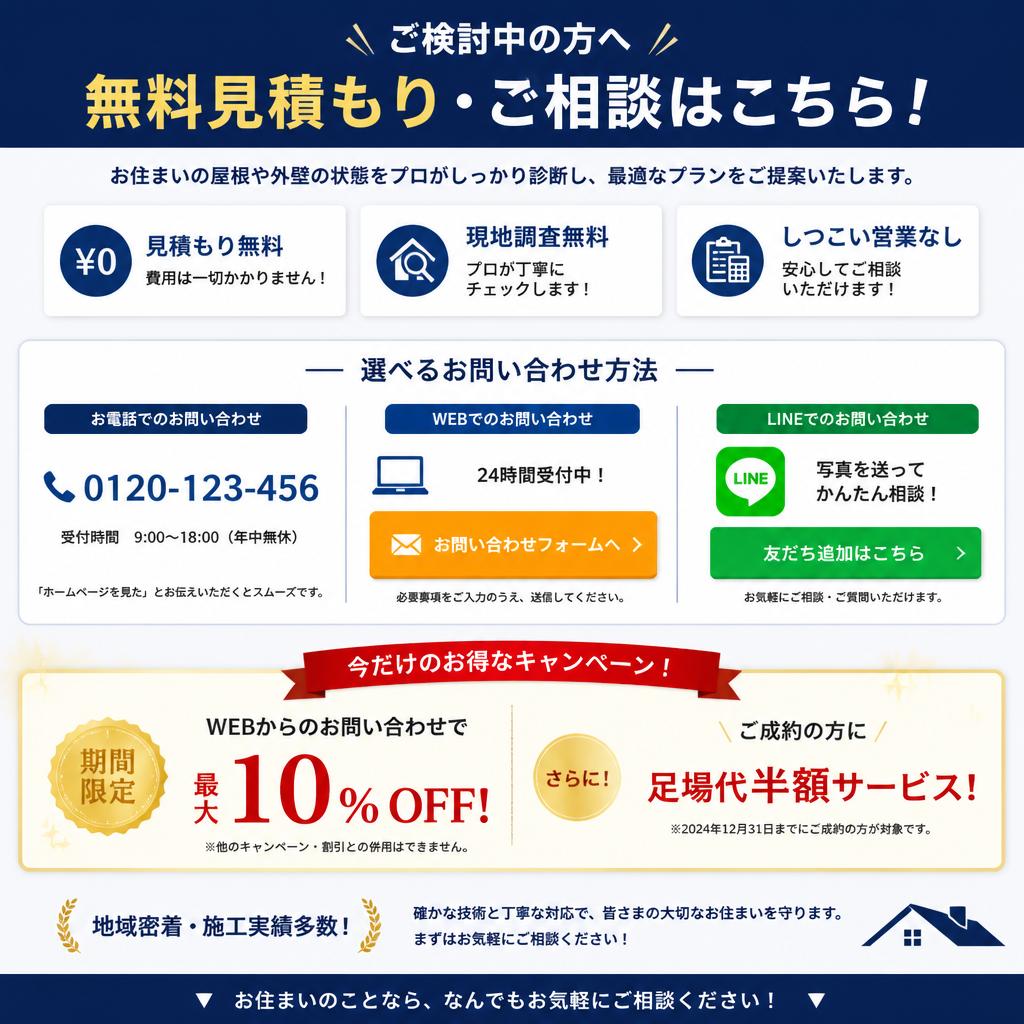 無料見積もり・お問い合わせのご案内