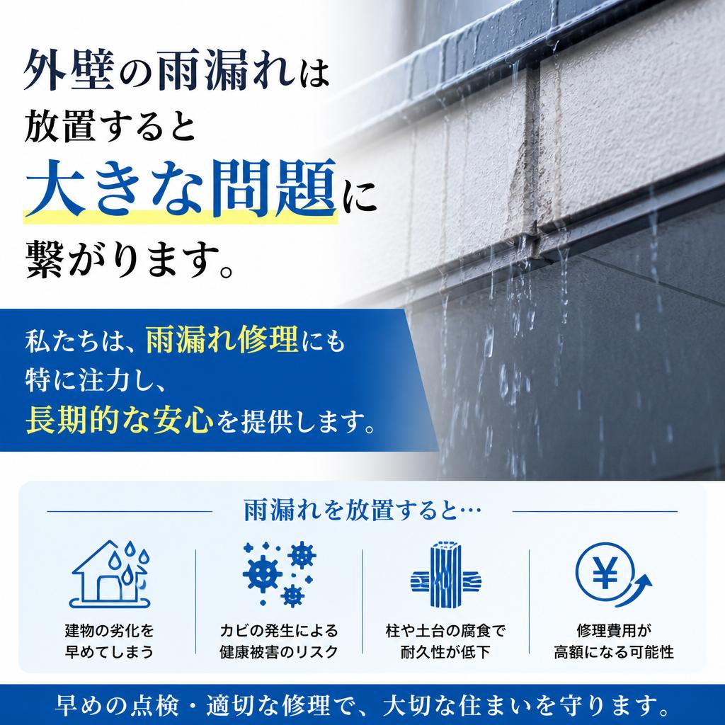 雨漏れ修理に重点を置く理由
